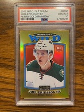 2016-17 O-Pee-Chee OPC Platinum Joel Erikkson EK Retro Gold ROOKIE PSA 10 Wild