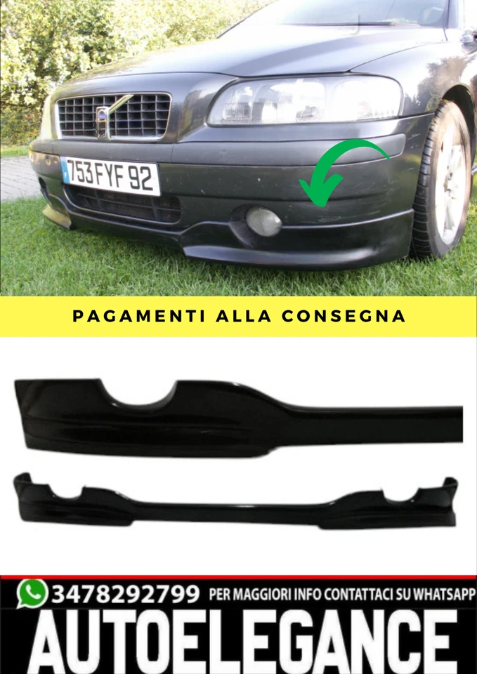 ❤️Spoiler paraurti anteriore ADATTO  PER VOLVO S60❤️ - Imagen 1 de 3