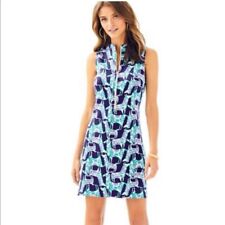 Lilly Pulitzer Opal Shift Dress Bright Navy Alpaca My Bags Size Small