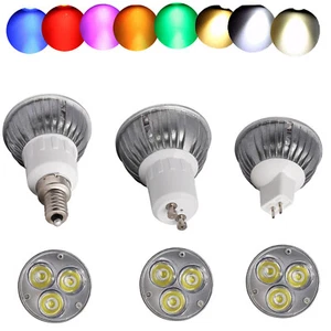 Dimmable GU10 MR16 E27 LED Spotlight Light Bulbs 3W Replace 30W Halogen Lamps RB - Picture 1 of 12