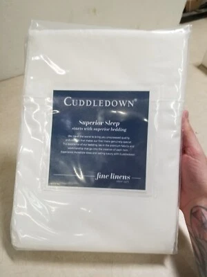 Sábana de satén Cuddledown sólida 400 TC marfil plana tamaño king Foto 1 de 4