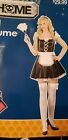 Damski NOWY kostium pokojówki Halloween rozmiar 8-10 czarno-biały francuski
