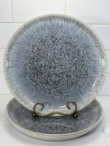 (2) Denby HALO Gray Speckle 10 1/4" Dinner Plates Made In England - Picture 1 of 9