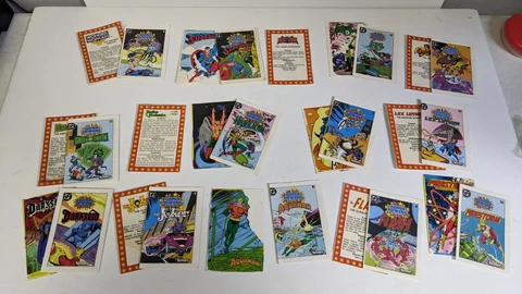 Kenner DC Super Powers Card Back sliced Card Lot Cover