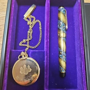 Matrose Füllfederhalter & Taschenuhr Set Raden Maki-e Premierminister Geschenk - Bild 1 von 9