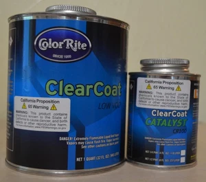 COLOR RITE CLEARCOAT CR410 & CLEARCOAT CATALYST CR100 NEW - Picture 1 of 14