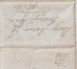 1839 DEC 14 DEC LONDON L S 'M/X' DATESTAMP TO HENRY BARON HITCHIN IN 4d POST E/L - Picture 1 of 3