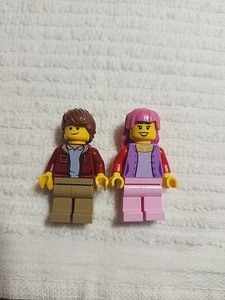 Lego Minifigure Set Of 2, Boy And Girl, Cute Couple! - Picture 1 of 2