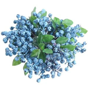 6 PCS Artificial Blueberries 9.1 Faux Blue Berry Stems for Home Decor - Picture 1 of 4
