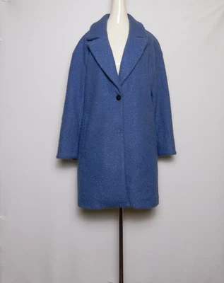 Women's LONDON FOG Berry Blue Faux Wool Peacoat Size Large - Image 1 of 4