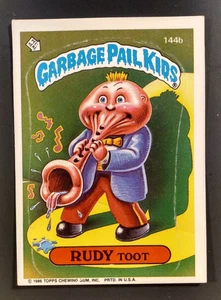 1986 Topps Garbage Pail Kids Series 4 #144b Rudy Toot Sticker Card - Picture 1 of 2