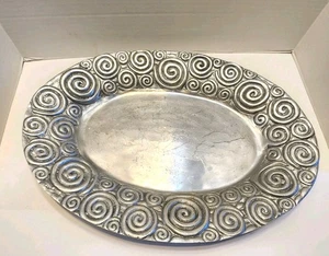 Vintage Holland Boone Polished Pewter Serving Tray-Great For Holidays READ - Picture 1 of 10