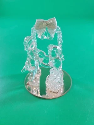 Decoración de pastel de boda de vidrio soplado para novia y novio Foto 1 de 4