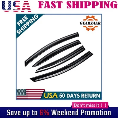 Para Subaru WRX STI JDM 2015-2021 Estilo Mugen Visera Ventana Ventilación Sol Lluvia Protectores Foto 1 de 4