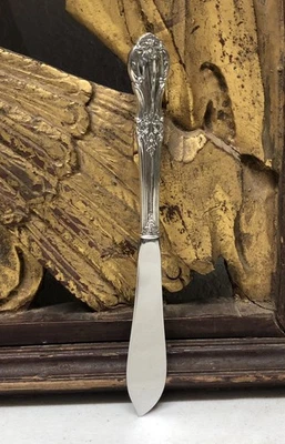 Cuchillo de mantequilla maestro mango hueco esterlina patrón rosa salvaje internacional 17 Foto 1 de 4