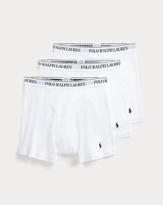 Paquete de 3 calzoncillos boxer clásicos de algodón blanco Polo Ralph Lauren para hombre Foto 1 de 4