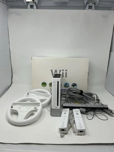 Nintendo Wii Sports White Home Console Wheel Accessory - Picture 1 of 11