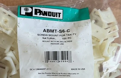 Panduit Screw Mount ABMT-S6-C ( Box  Of 100 ) - Image 1 of 3