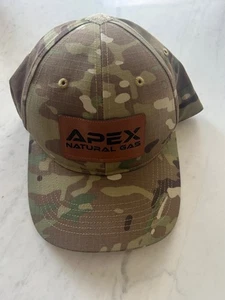 Richardson Army Camo Hat New Apex Natural Gas Adjustable Hunting Leather Patch - Picture 1 of 4
