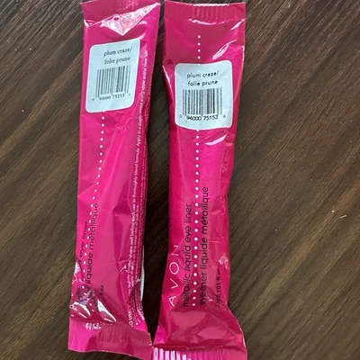 (2) Avon Hot Metallic Liquid Eye Liner PLUM CRAZE New Sealed Retired Stock - Image 1 of 4