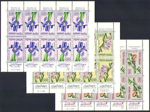 Morocco 1965 Flowers/Plants/Nature 3v set (tete-beche prs as shts) (n32511) - Picture 1 of 1