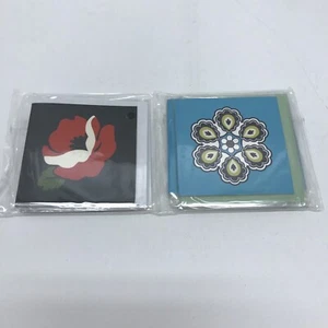 Vera Bradley Set mit je 5 Notizkarten in Mohnfeldern und Simply Violet Neu - Bild 1 von 2