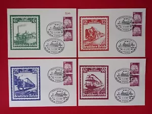 Germany 1987 - FDC CARDS SET - Locomotives - Deutsches Reich Railways Tribute - Picture 1 of 1