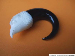 EXPANSOR PIEERECING HOZ ESTIRANTE CUERNO CABEZA HUESO GARRA BLANCA ÁGUILA 6MM - 14MM - Imagen 1 de 2