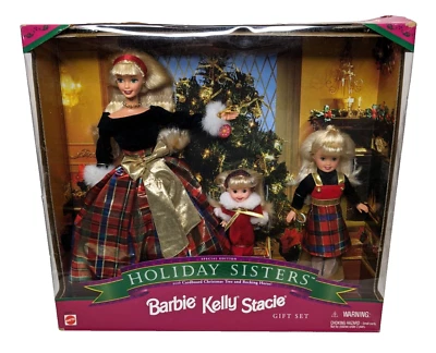 1998 Mattel Holiday Sisters Barbie Kelly & Stacie Doll Special Edition Gift Set - Image 1 of 4