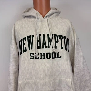 Vintage Y2K Champion New Hampton School Hoodie Sweatshirt Mens XL Reverse Weave - Picture 1 of 5
