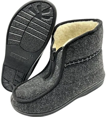 Herren Winter Hausschuhe Filz Hüttenschuhe Schafwolle Filzpantoffeln Schurwolle - Bild 1 von 4