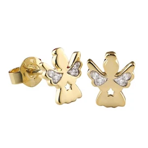 Acalee Jewelry Earrings for Children Gold 333/8K Engel-Ohrschmuck Cz 70-10 - Picture 1 of 4