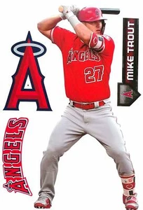NEW! Mike Trout FATHEAD Los Angeles Angels Logo MLB Vinyl Wall Graphics 17" INCH - Picture 1 of 1