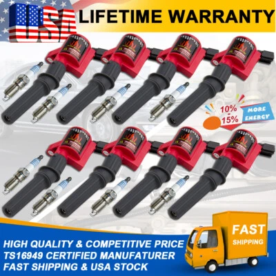8X Bobinas de encendido y bujías de iridio para Ford F-150 F-250 4,6 L 5,4 L V8 DG508 Foto 1 de 4