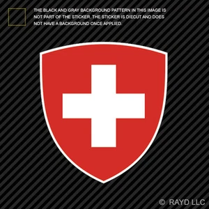 Swiss Coat of Arms Sticker Decal Self Adhesive Vinyl Switzerland flag CHE CH - Bild 1 von 1