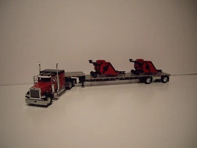 DCP FIRST GEAR 1/64 BUSH HOG LOGOED PETE 379 WITH SLEEPER&SPREAD AXLE DROP DECK - Image 1 of 4