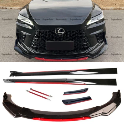 For Lexus LS460 LS500 Front Bumper Lip 86" Side Skirt Rear Bumper Lip Black Red Foto 1 de 4
