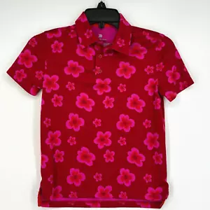 Polo All In Motion Niños Niños Mediano Rojo Rosa Floral Poliéster Manga Corta - Imagen 1 de 8