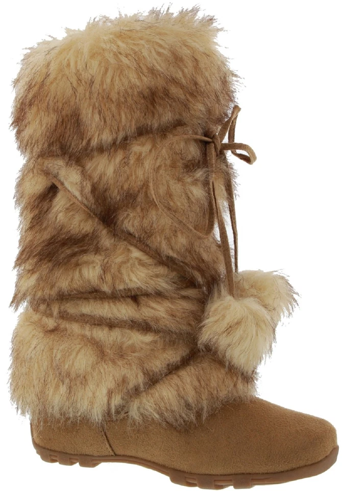Talia-Hi Women Mukluk Faux Fur Boots Booties Mid Calf Winter Snow Warm Trendy - Image 1 of 1