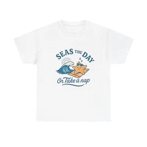Lustiges T-Shirt Seestern Strand Meer Nickerchen Urlaub Retro Sommer Geschenk - Bild 1 von 57