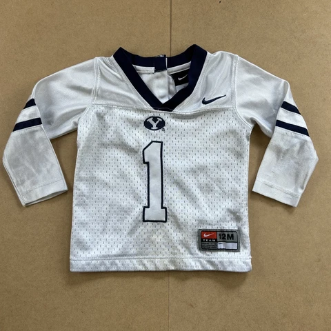 Nike BYU Cougars Boys Jersey 12M White Brigham Young University Football SKU2786 Cover