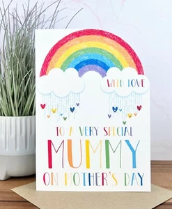 Tarjeta grande personalizada hecha a mano para el Día de la Madre, mamá, mamá, mamá, nan, niñera - Imagen 1 de 2