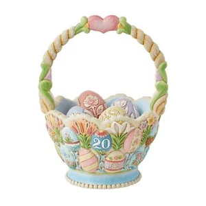 Jim Shore Eggs-tra Special Easter Basket - 20th Annual Easter Basket 6014433 - Picture 1 of 6