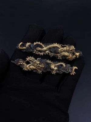 Menuki Tipo Japonés Gran Nube-Dragón Patrón para Tachi wakziashi Y032 Foto 1 de 4