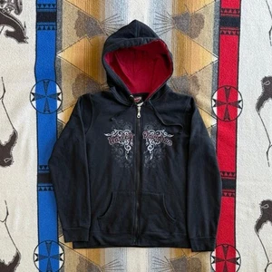 Sudadera con capucha Harley Davidson cremallera completa para mujer talla grande vintage Y2K grunge - Imagen 1 de 7