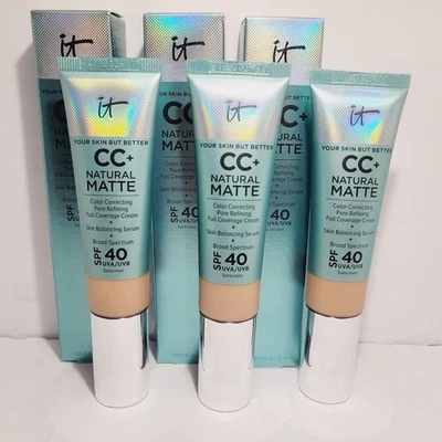3x it Cosmetics CC+ Natural Matte Full Coverage Cream (Neutral Tan) SPF 40 - Image 1 of 4