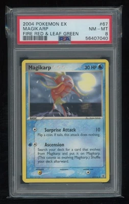 POKEMON EX Fire Red Leaf Green MAGIKARP 67/112 Common PSA 8 NM-MT Rarity Error - Image 1 of 2