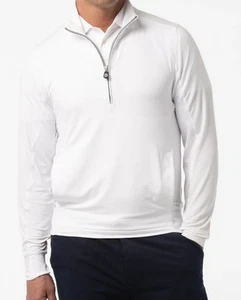 B. DRADDY Sport Blair Half Zip Long Sleeve Golf Pullover Men’s Large White $120 - Picture 1 of 10