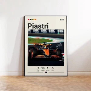 Oscar Piastri Poster, Mclaren F1 Poster, Formular 1 Wall Art, F1 Racing Print - Picture 1 of 3