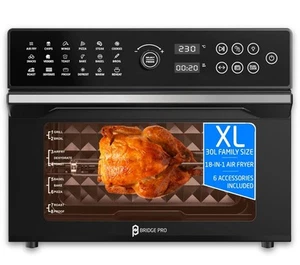 Digital Air Fryer Oven 30L 18-in-1 Dual Cook Mode Full Accessory - BridgePro - Picture 1 of 5